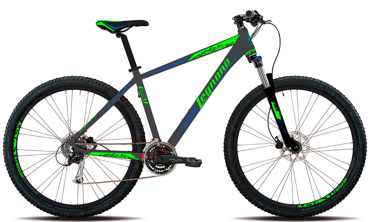 Фотография Велосипед Legnano 29" Andalo 2021, размер S, Черно-зеленый